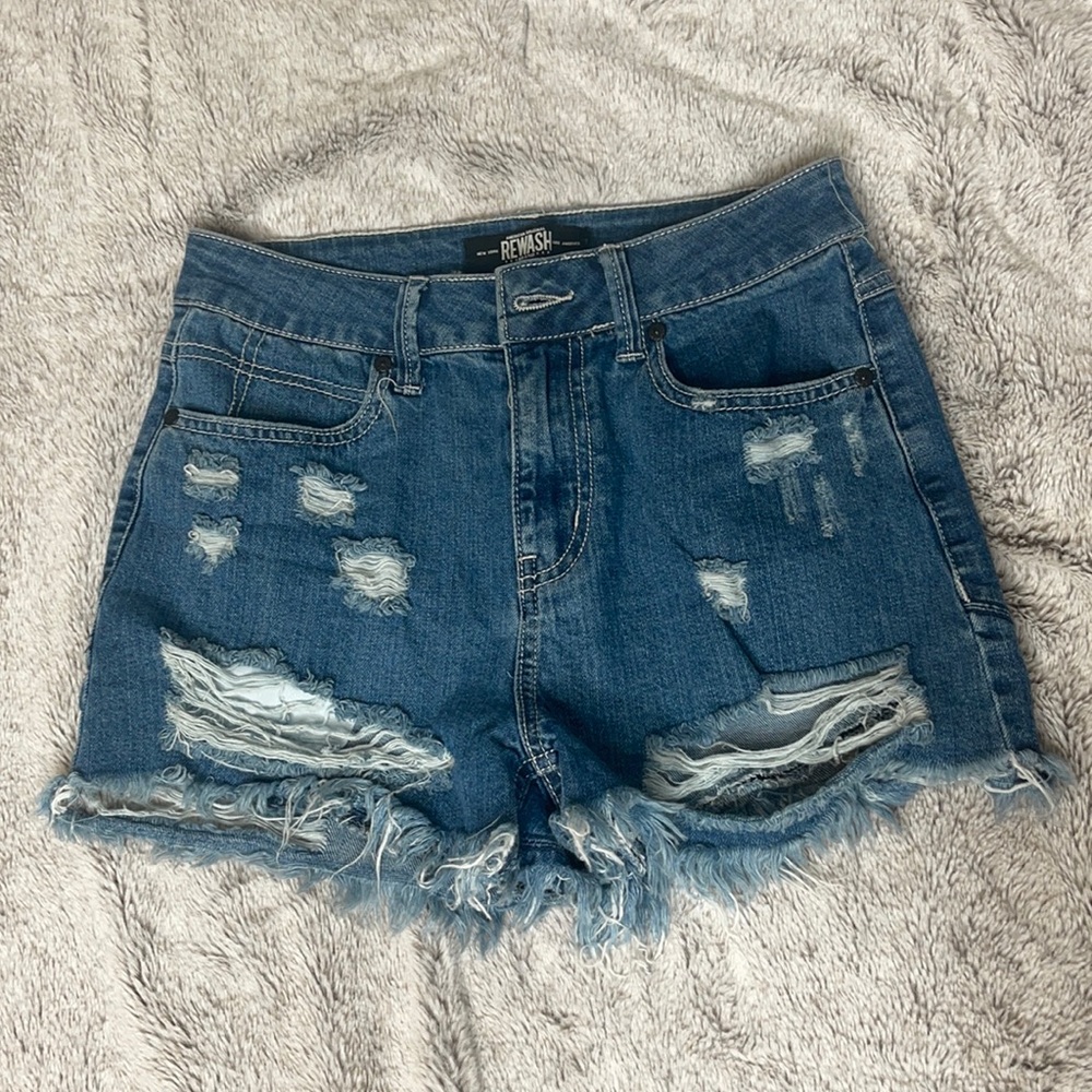 High waist denim shorts